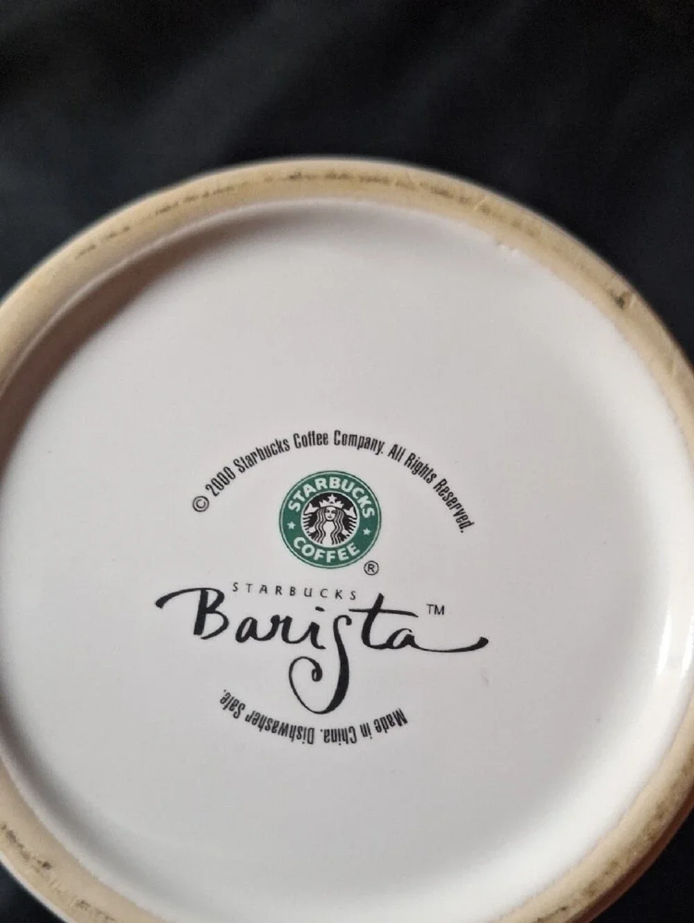 Vintage.Starbucks Ceramic Coffee To G0 Cup Canister Cookie Jar without Lid